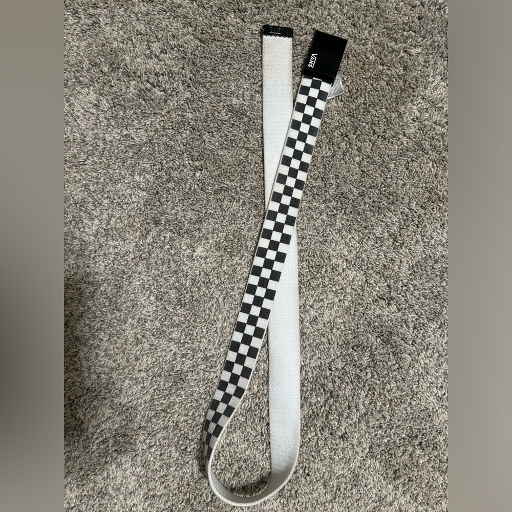 Vans belt- canvas material and checkered pattern